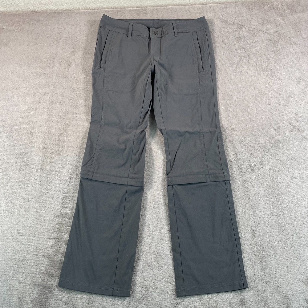 REI Co-op Northway Convertible Pants Petite 6 P6 Grey Zip Pockets Performance